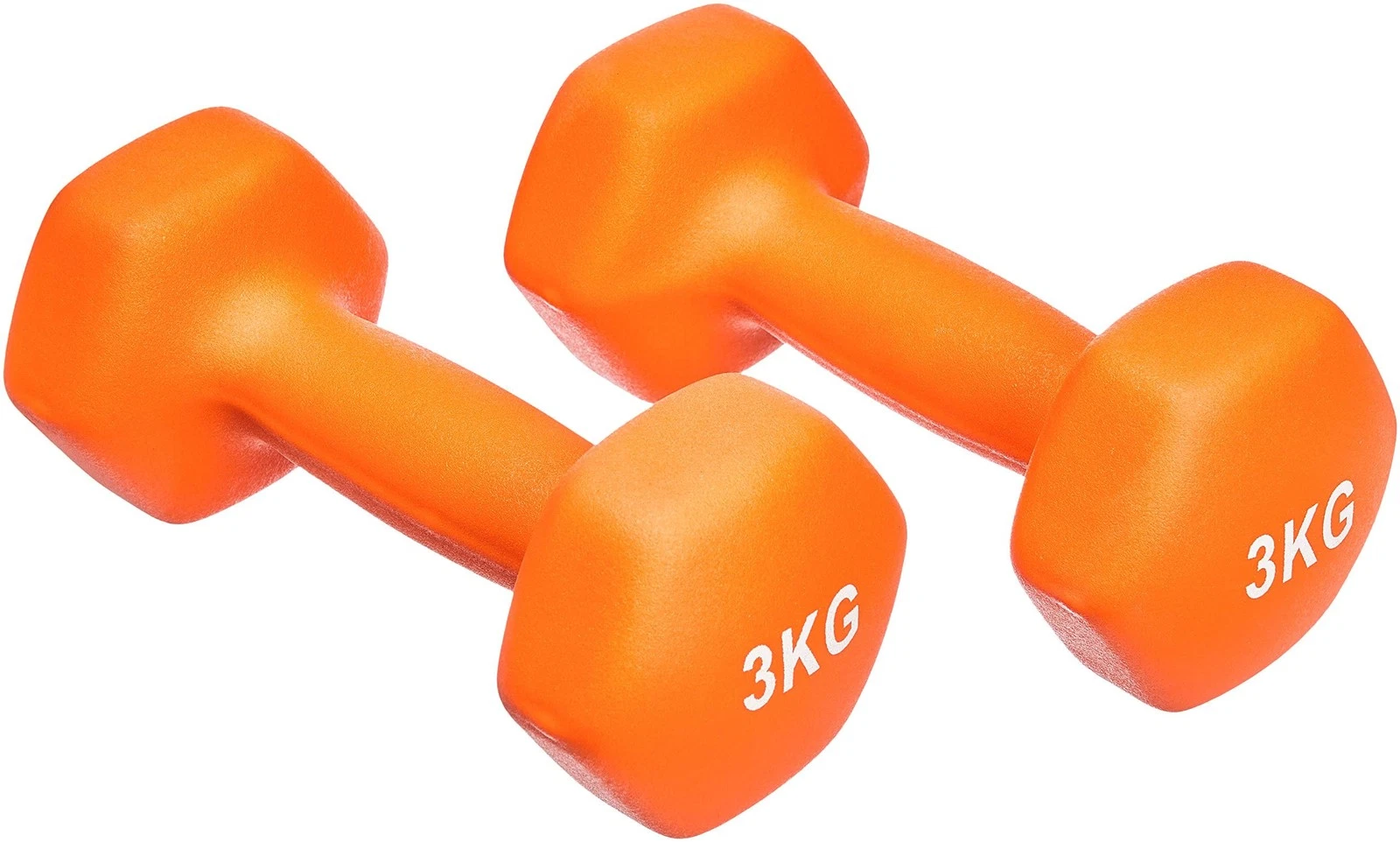 Neoprene Dumbbell Pair, 6kgs (2 x 3kgs), Orange