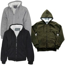 Winter Sherpa Sweatjacke Arctic S-3XL gefüttert mit Kapuze Sweat Hoodie Sweater