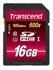 Transcend 16GB SDHC Class 10 UHS-1 Flash Memory Card Blue
