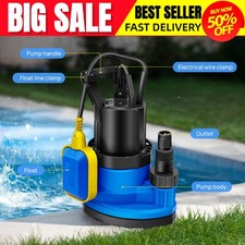 Large Pond / Sump Water Pump 7500 Litres p/h SUBMERSIBLE PUMP 9M Power Cable