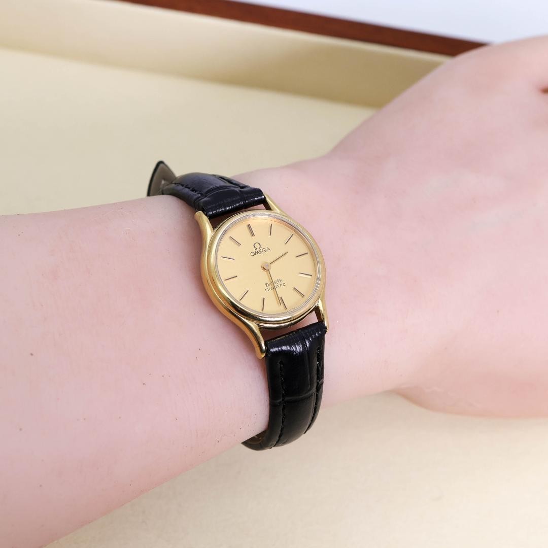 Operation Omega Deville Watch Push-Type Crown Lea… - image 3