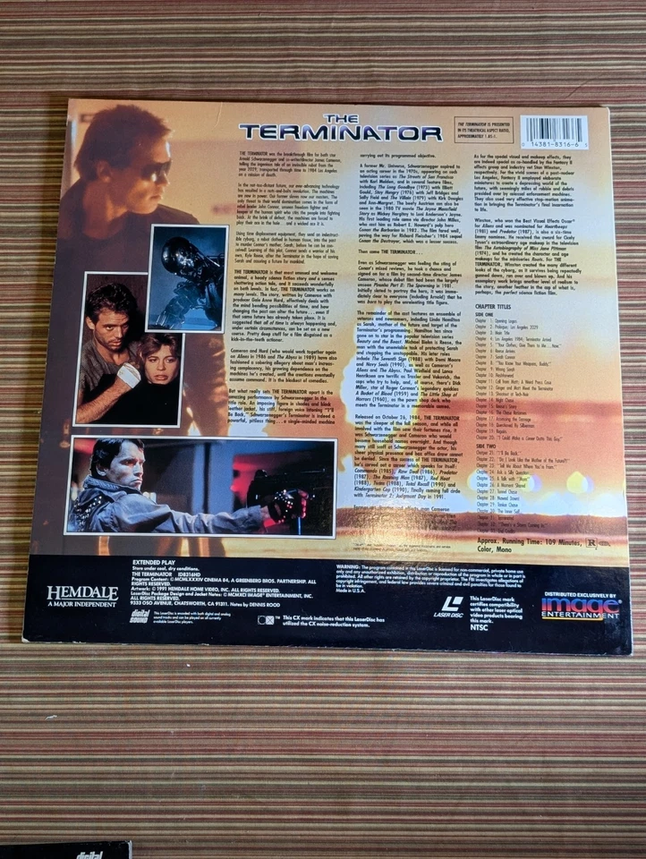 Terminator 1 & T2 Laser Disc LD Movie Lot Laserdisc Extended CAV Gatefold EX+ - Image 3 of 4
