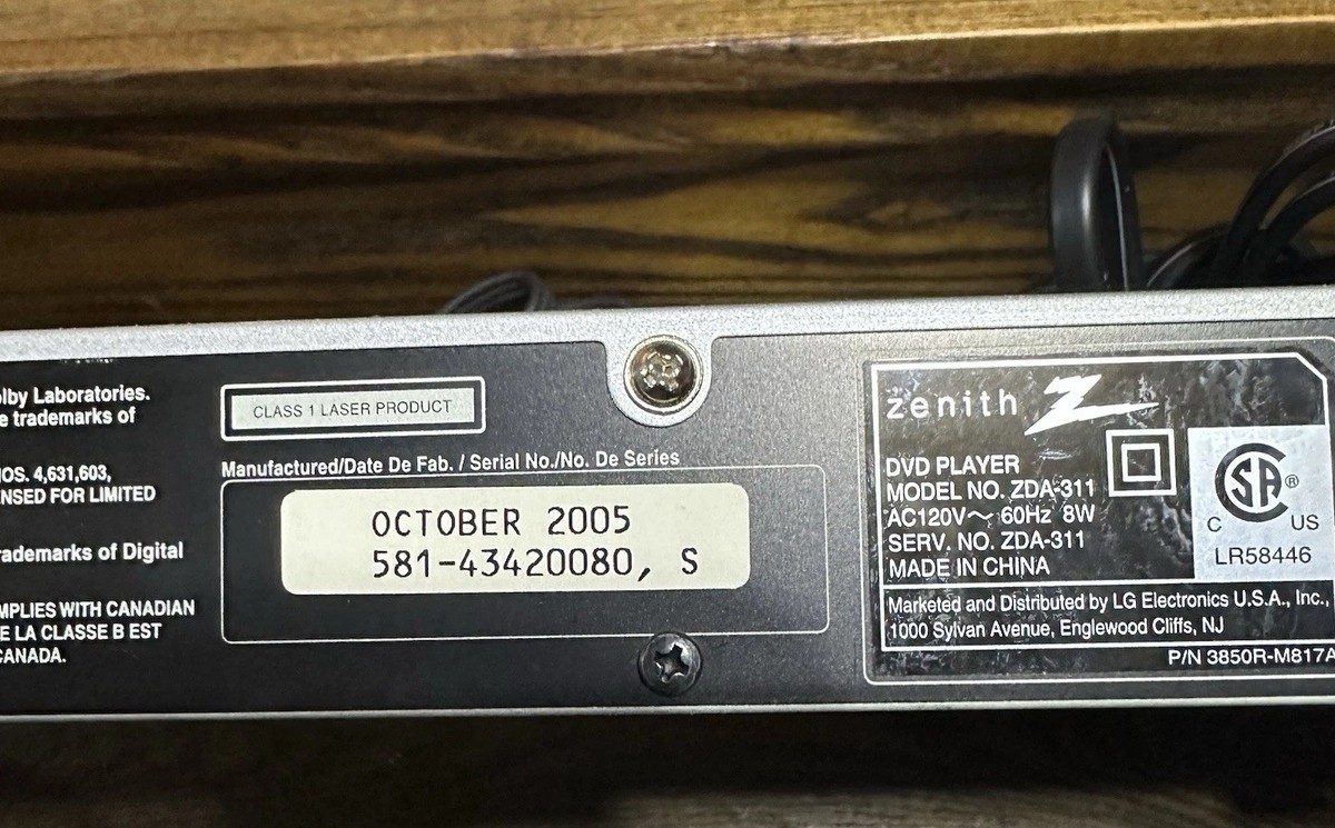 Zenith Progressive Scan Multi-Format DVD Player With Remotes