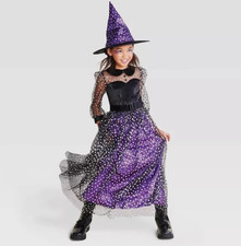 Girls Hyde and Eek LIGHT UP STARLIGHT WITCH Costume Size M