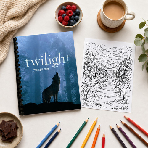 Twilight Colouring Book A4 | 20 Pages | Kids/Adults | 120gsm Paper
