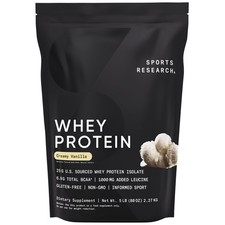 Whey Protein Isolate Powder Vanilla Lean Muscle & Workout Recovery - 5lb 63 Serv