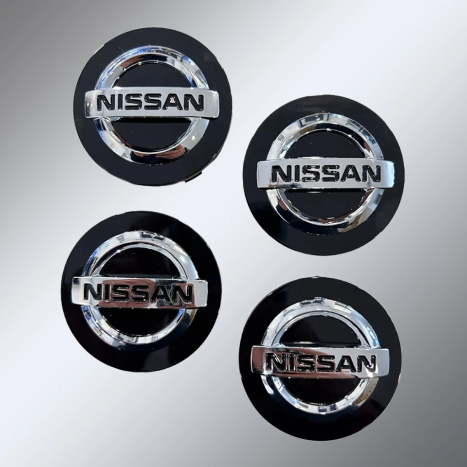 4PCS/SET For Nissan Black 54mm Wheel Center Cap Fits Altima Maxima Murano Rogue - Image 3 of 4