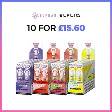 ELF LIQ E-liquid Nic Salt 10ml Vape Juice 5/10/20mg 50VG/50PG | Pack of 10