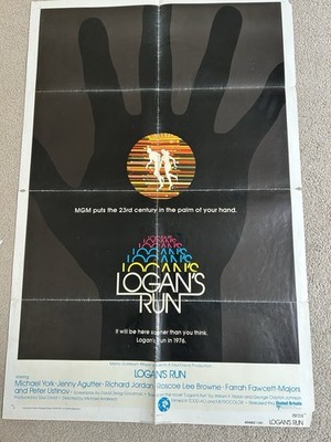 Logan s Run ORIGINAL TEASER POSTER RARE COLLECTIBLE 27x41 Good Condition