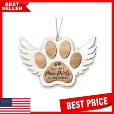 Versatile Dog Heaven Ornament - Angel Wings Wood Decoration for Remembrance