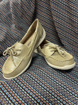 NEW Size 8 Women s Croft & Barrow Jesika Gold Casual Boat Shoes Retail $59.99