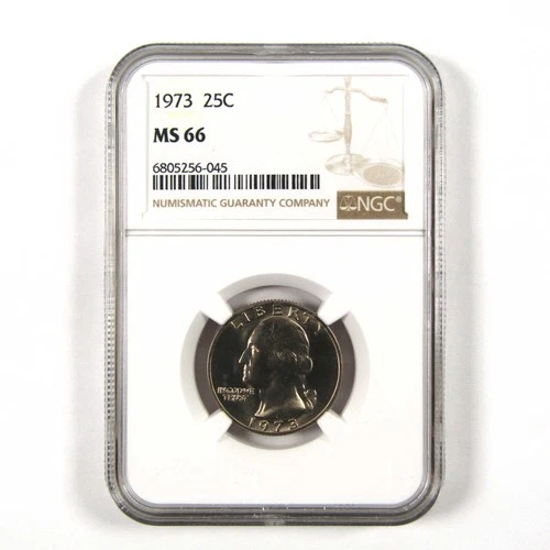 1973 Washington Quarter MS 66 NGC Clad 25c Uncirculated Coin SKU:I9510