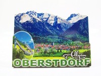 Oberstdorf AllgäU Holz Magnet 10Cm Souvenir Germany Skisprungarena Berge