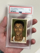 1960 Hemmets Journal # 23 Cassius Clay Hand Cut PSA 7 Muhammad Ali RC