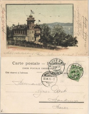 Postcard Le Bouveret Chalet de la Foret 1901