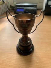 1968 "COMBINED AVERAGE" PIGEON RACING EPNS 12cm-TALL TROPHY (P3)