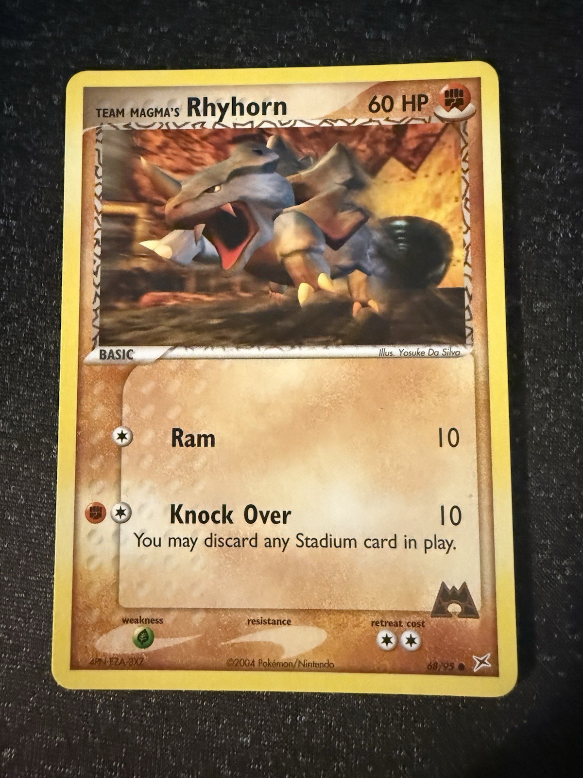 Team Magma's Rhyhorn 68/95- EX Team Magma Vs. Team Aqua- Regular Common- NM/M