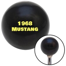 Yellow 1968 Mustang Black Shift Knob W M16x1.5 Insert Shifter Auto Manual Brody