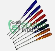 Bone Cervical Curettes Spine Orthopedics Spine Instruments 8 Pieces