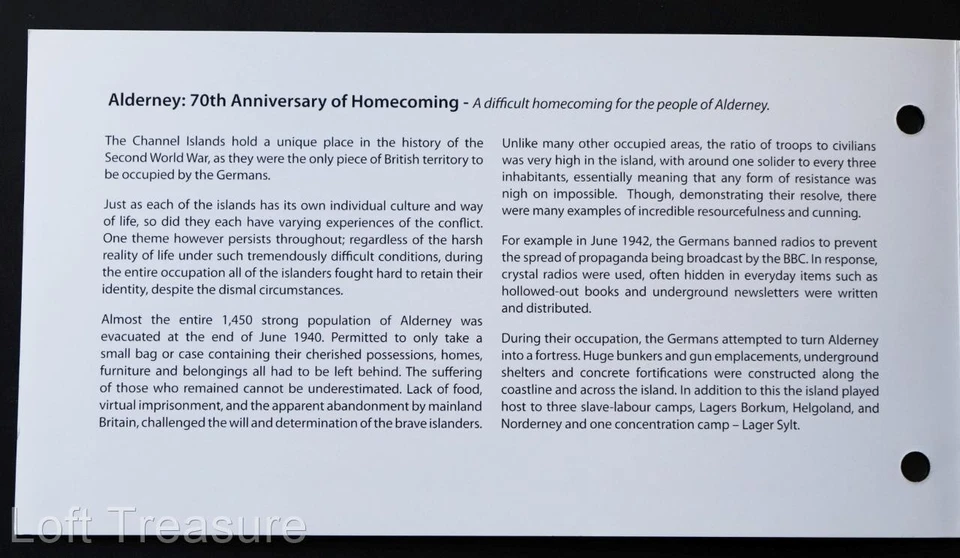 Alderney Stamps: "Homecoming - 70th Anniversary" £3 MS Presentation Pack 2015 - Image 4 of 4