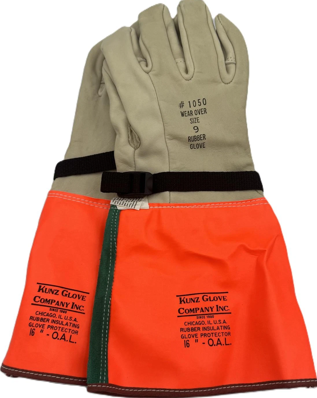 Kunz 1050 Glove Protectors Size 9 for Rubber Electrical Gloves 16" OAL USA
