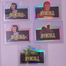 Invincible Dupli-Kate Robot Rex Splode Monster Girl 5 card lot Die-cut
