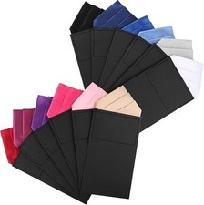 12Pcs Pocket Squares for Men,12 Colors Flat Prefolded Suit Pocket Squares on Car