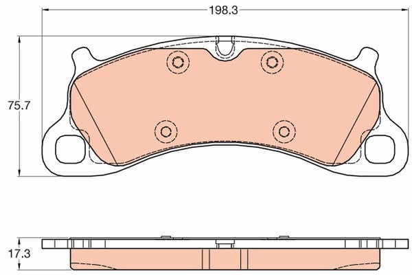 Bremsbelagsatz FÜR Porsche 911 (991), Porsche 911 Cabriolet (991) - TRW GDB2057-image