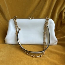 Tory Burch Cleo Leather Shoulder Bag Size Medium Beautiful  Leather