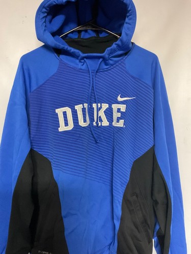 Vintage XL Nike DUKE Blue Devils therma-fit HOODIE Sweatshirt blue - Picture 3 of 7