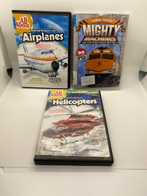 Lot of 3 family DVD's, featuring Helicopters, Railroads and