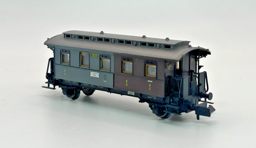 N Fleischmann 2532 Red And Grey Passenger Car No Box - Picture 3 of 7