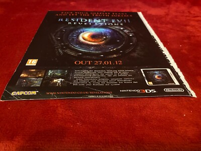 GAME3 GAME ADVERT 11X8 NINTENDO 3DS : RESIDENTIAL EVIL REVELATIONS