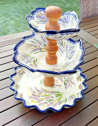 Bunzlauer Ceramic Whatnot 3-Stöckig 30 CM From Poland Handpainted Unicum - Bild 7 von 9