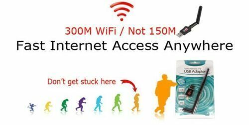 2.4ghz 300Mbps Portable Wireless USB WiFi Network Adapter w/Antenna 802.11N - Picture 3 of 7