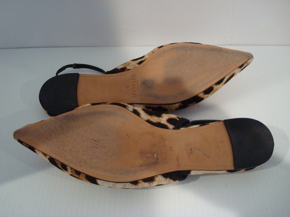 EUC Alexandre Birman Clarita Pointy Toe Ballet Flat Leopard Sz 9 / 39 ...