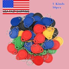 New 50Pcs T5577 access card Rewritable Writable RFID Tag Copy 125khz Keyfobs