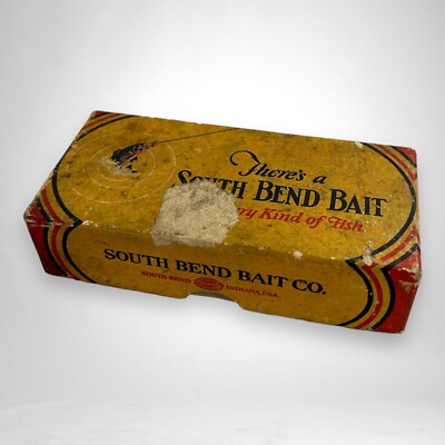 Leurres De Pêche Vintage SOUTH BEND Teas-Oreno N°936 YP - En Bois - Avec Boîte D'Origine - État Excellent