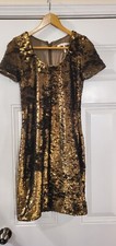 Halston Heritage Sequins Bronze Dress 4