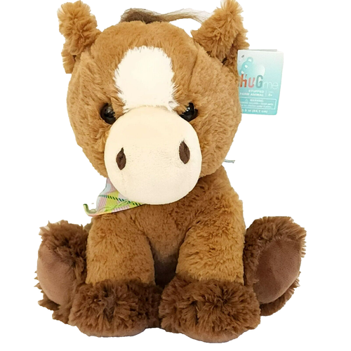 Hugme Walgreens Stuffed Farm Animal Horse Donkey Plaid Bandana Original Tags 9.5 eBay