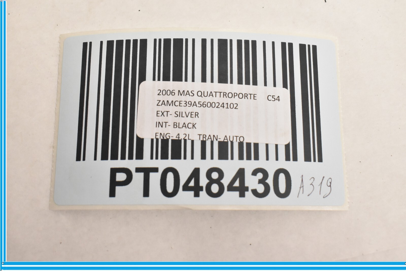OEM Maserati M139 Quattroporte 05-08 Rear Left or Right Seatbelt Black 0403049