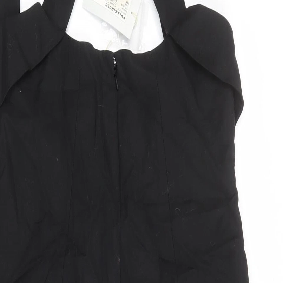 Full Circle Womens Black Cotton Blend Shift Size 14 Zip - Image 4 of 4