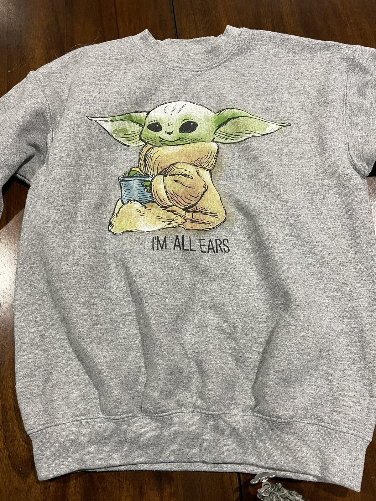 Box Lunch Star Wars Baby Yoda I’m All Ears Sweatshirt… Gem