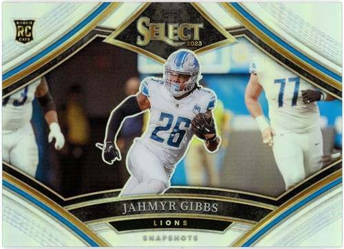 JAHMYR GIBBS 2023 PANINI PRIZM ROOKIE FOOTBALL LIONS B RC Q1300