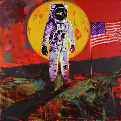 Moonwalk Warhol Style 24x24 Giclée Art Print Ltd 1/25 Signed COA Rombley V11