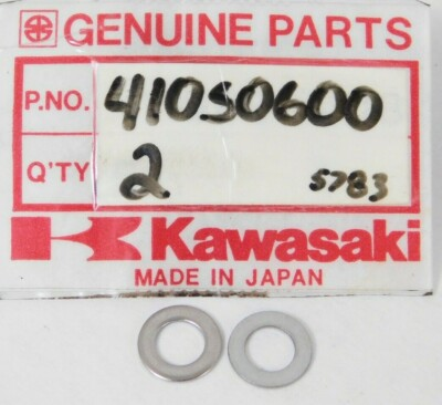 #ad 2 NOS Kawasaki EX JB JF JH JL JS JT KLZ Hardware 6mm PLAIN WASHERS OEM 410S0600 $7.47