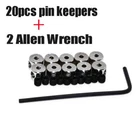 20pcs Length Pin Keepers Locking Backs Savers Holder Fastener Allen Wrench #B9