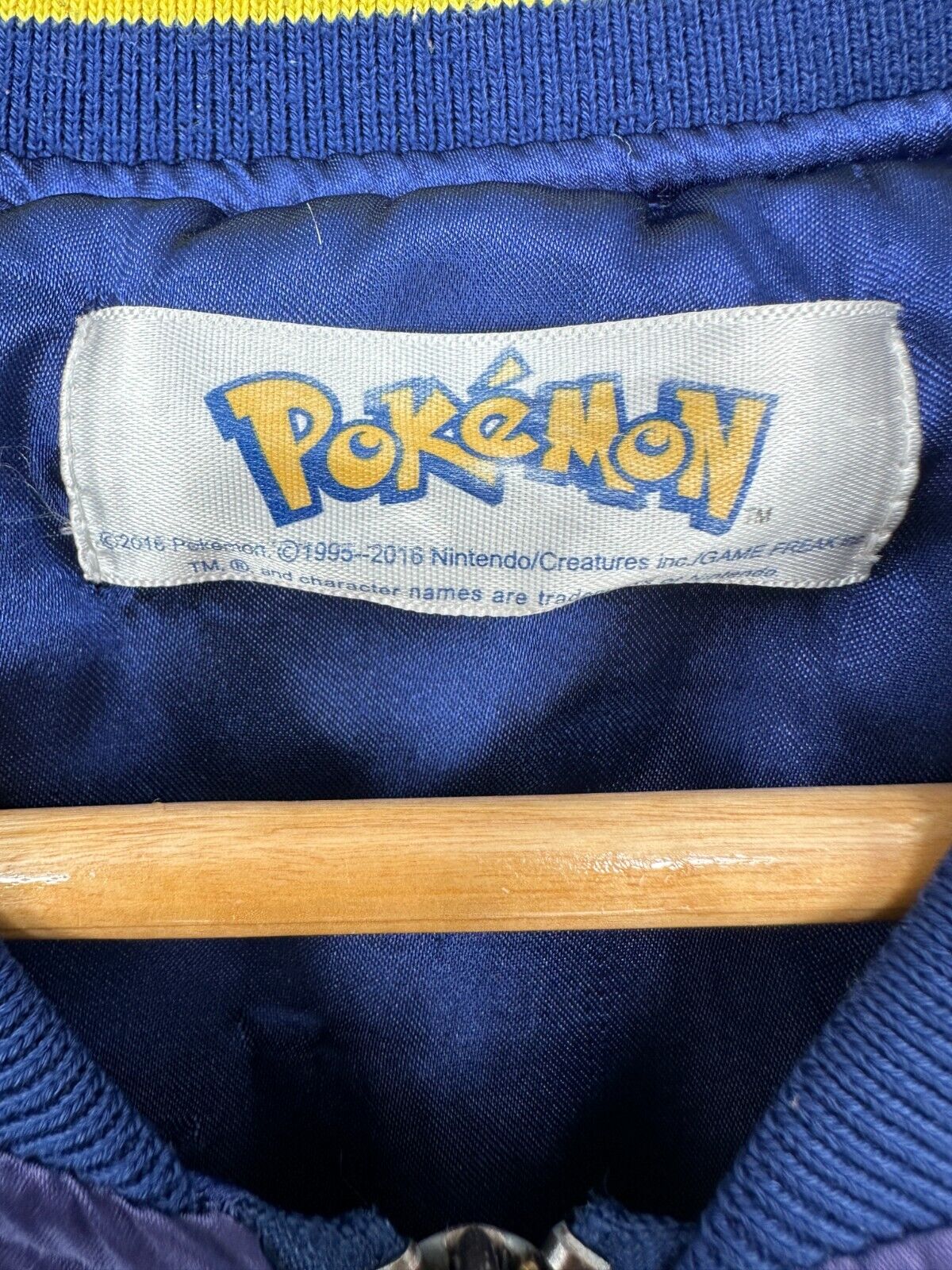 Pokemon Pikachu Varsity Jacket Mens Small Satin B… - image 7