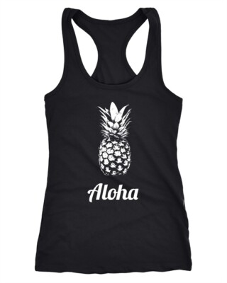 Damen Tanktop Aloha Ananans Pineapple Racerback Moonworks 