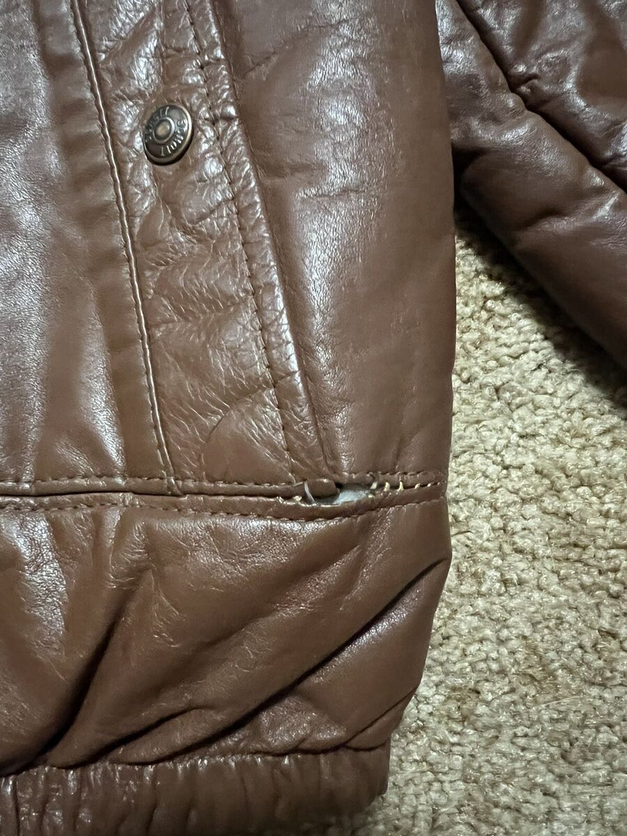 Vintage Leather Jacket Schott NYC Sportswear Puffer Bomber Vintage Leather Jacket Schott NYC Sportswear Puffer Bomber